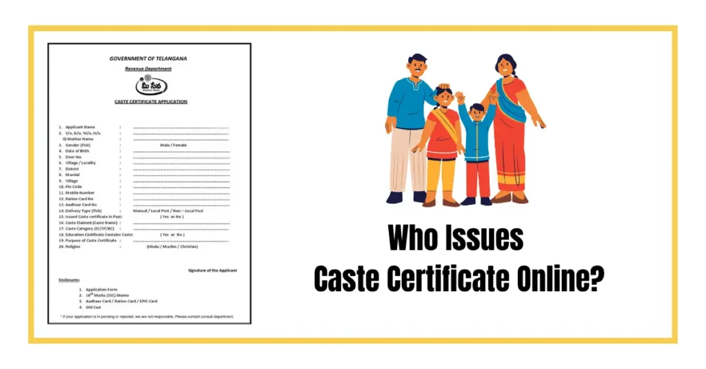 Caste Certificate Form Telangana